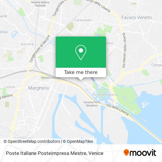 Poste Italiane Posteimpresa Mestre map