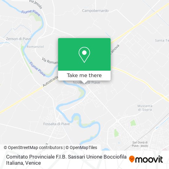 Comitato Provinciale F.I.B. Sassari Unione Bocciofila Italiana map