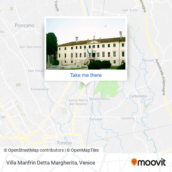 Villa Manfrin Detta Margherita map