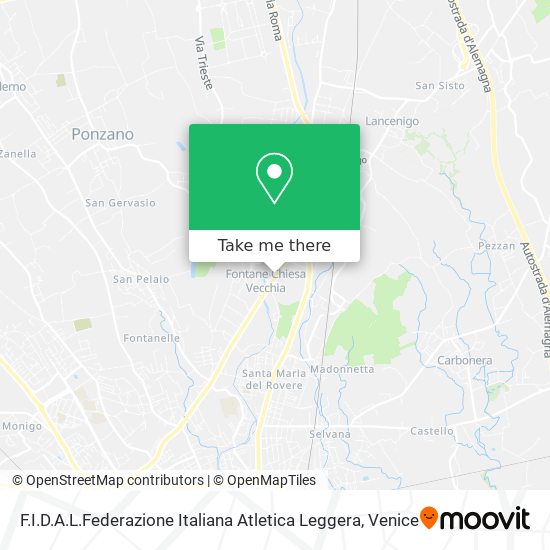 F.I.D.A.L.Federazione Italiana Atletica Leggera map