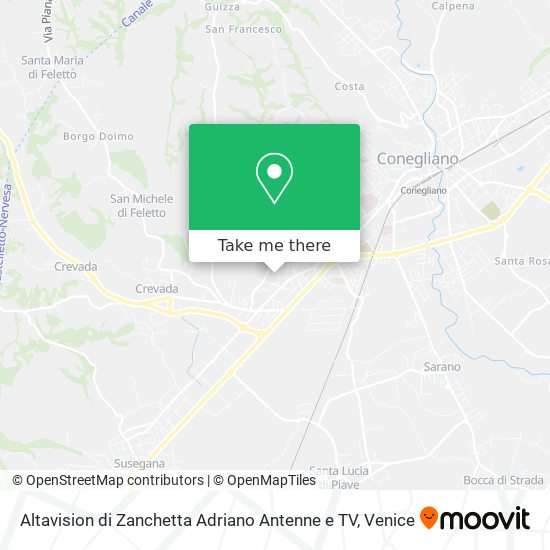 Altavision di Zanchetta Adriano Antenne e TV map