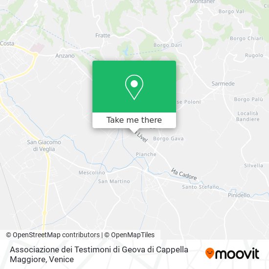 Associazione dei Testimoni di Geova di Cappella Maggiore map