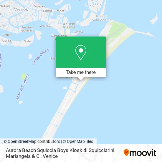 Aurora Beach Squiccia Boys Kiosk di Squicciarini Mariangela & C. map