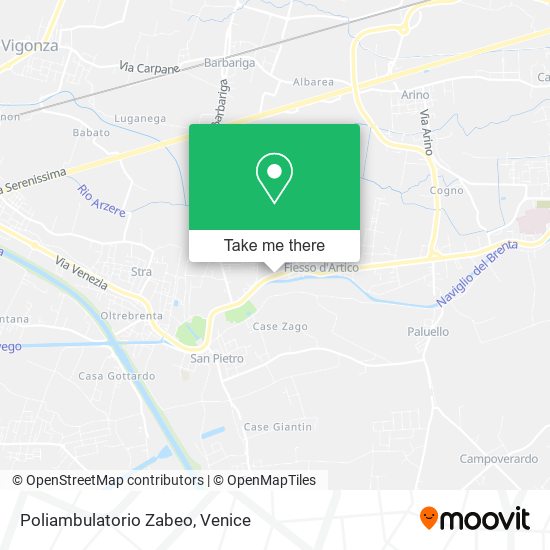 Poliambulatorio Zabeo map