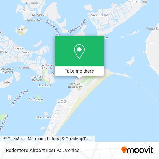 Redentore Airport Festival map