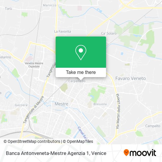 Banca Antonveneta-Mestre Agenzia 1 map
