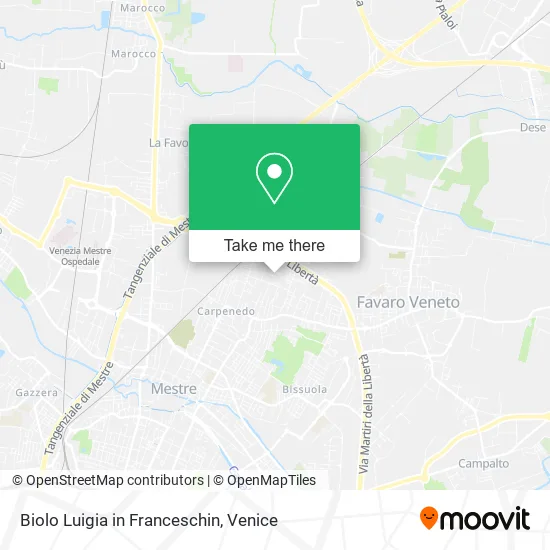 Biolo Luigia in Franceschin map