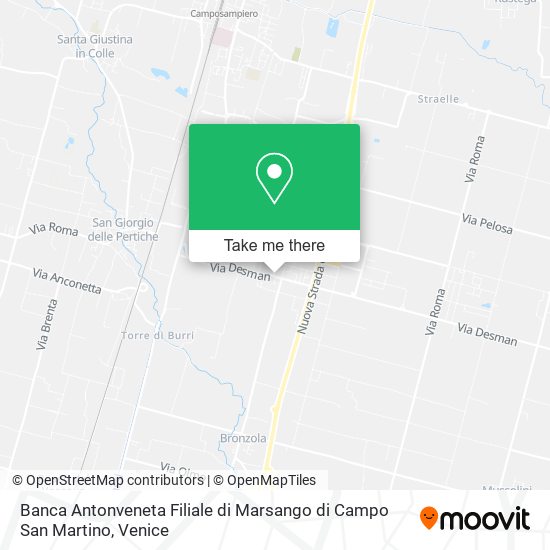 Banca Antonveneta Filiale di Marsango di Campo San Martino map