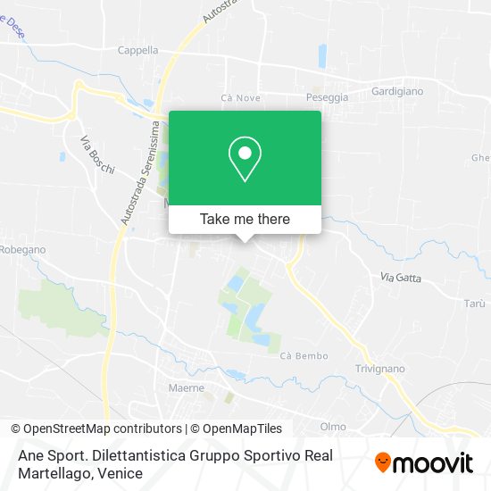 Ane Sport. Dilettantistica Gruppo Sportivo Real Martellago map