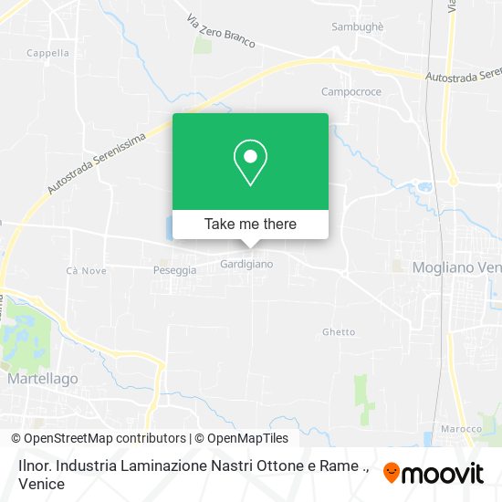 Ilnor. Industria Laminazione Nastri Ottone e Rame . map