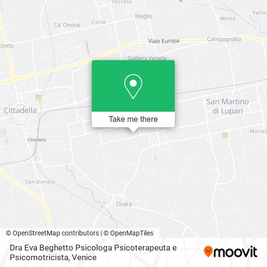 Dra Eva Beghetto Psicologa Psicoterapeuta e Psicomotricista map
