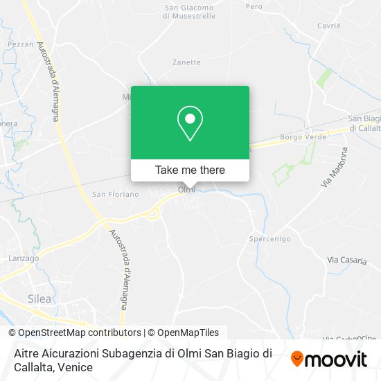 Aitre Aicurazioni Subagenzia di Olmi San Biagio di Callalta map