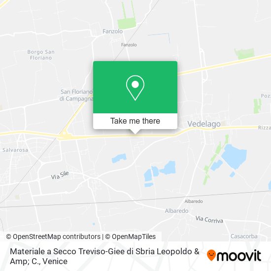 Materiale a Secco Treviso-Giee di Sbria Leopoldo & Amp; C. map