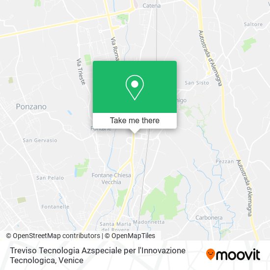 Treviso Tecnologia Azspeciale per l'Innovazione Tecnologica map