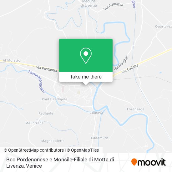 Bcc Pordenonese e Monsile-Filiale di Motta di Livenza map