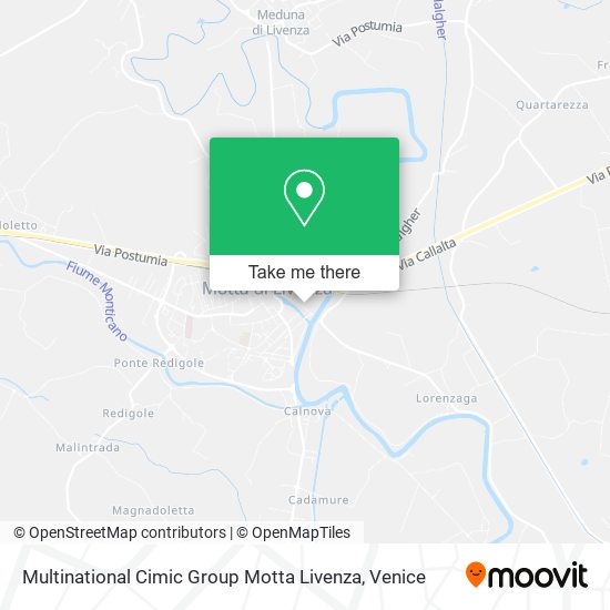 Multinational Cimic Group Motta Livenza map