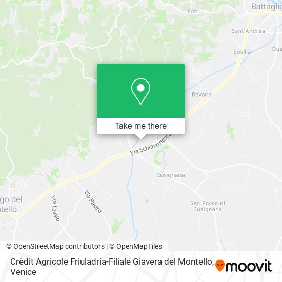 Crèdit Agricole Friuladria-Filiale Giavera del Montello map