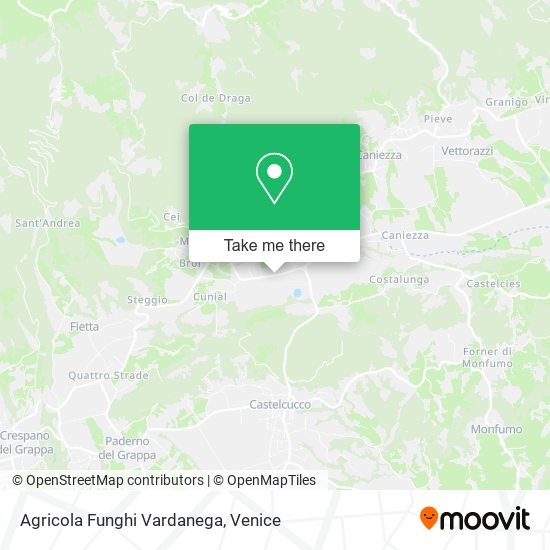 Agricola Funghi Vardanega map