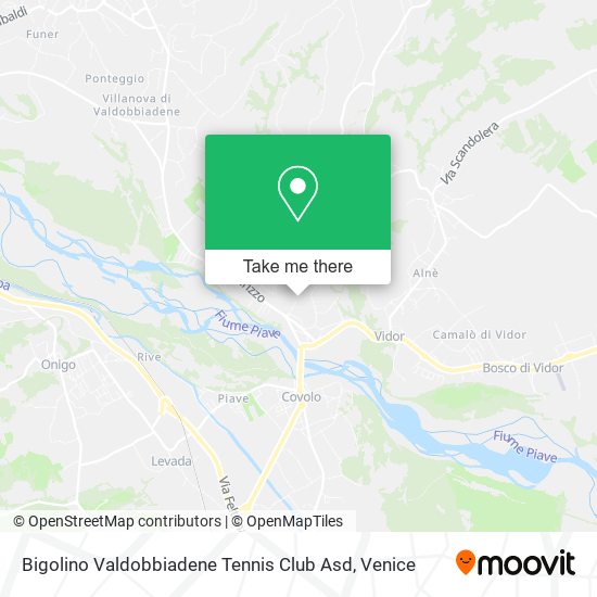 Bigolino Valdobbiadene Tennis Club Asd map