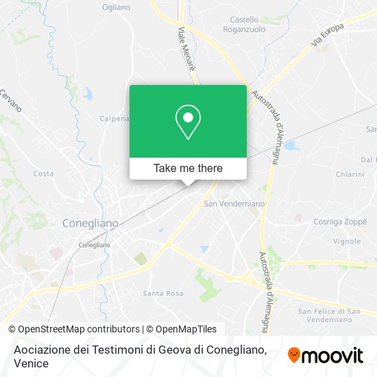 Aociazione dei Testimoni di Geova di Conegliano map