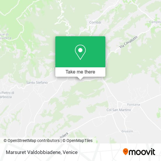 Marsuret Valdobbiadene map