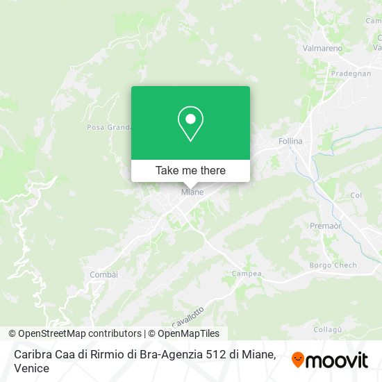 Caribra Caa di Rirmio di Bra-Agenzia 512 di Miane map