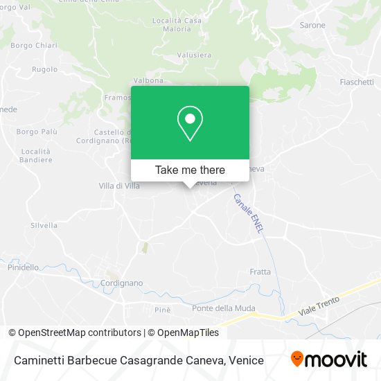 Caminetti Barbecue Casagrande Caneva map