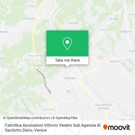 Cattolica Aicurazioni Vittorio Veneto Sub Agenzia di Sacilotto Dario map
