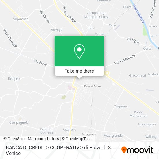 BANCA DI CREDITO COOPERATIVO di Piove di S map