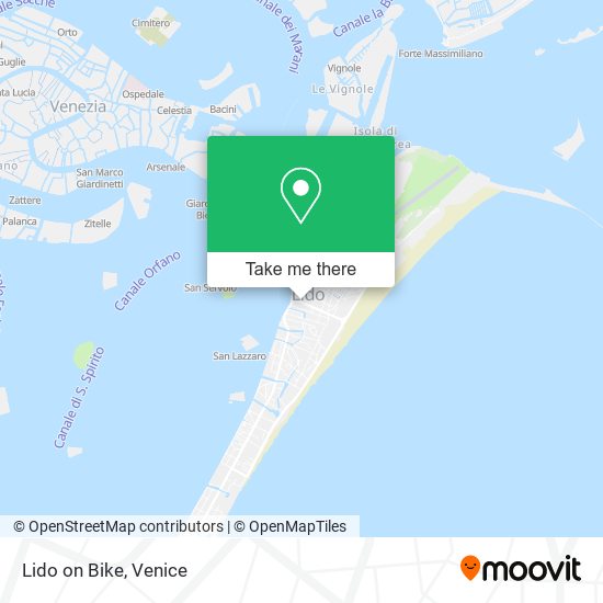 Lido on Bike map