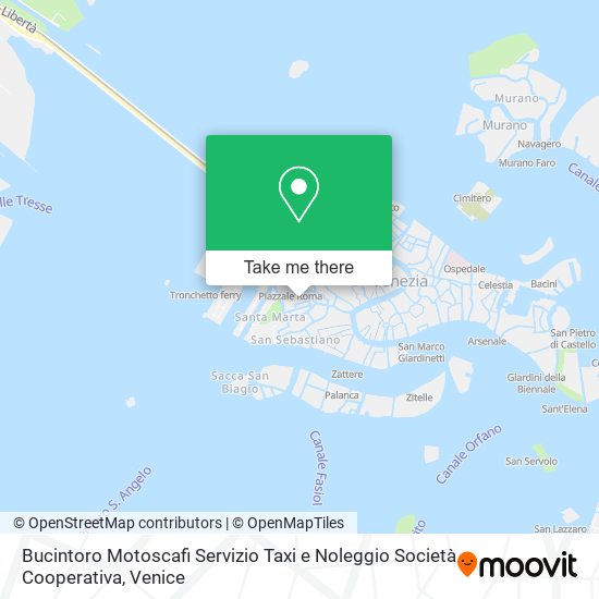Bucintoro Motoscafi Servizio Taxi e Noleggio Società Cooperativa map