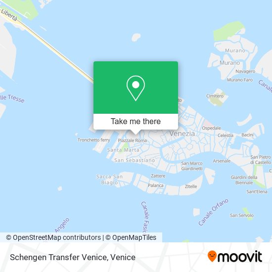 Schengen Transfer Venice map