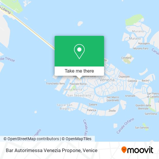 Bar Autorimessa Venezia Propone map