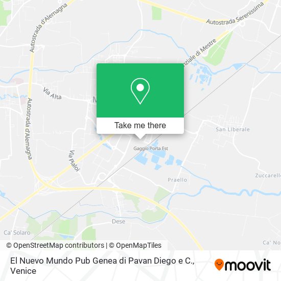 El Nuevo Mundo Pub Genea di Pavan Diego e C. map