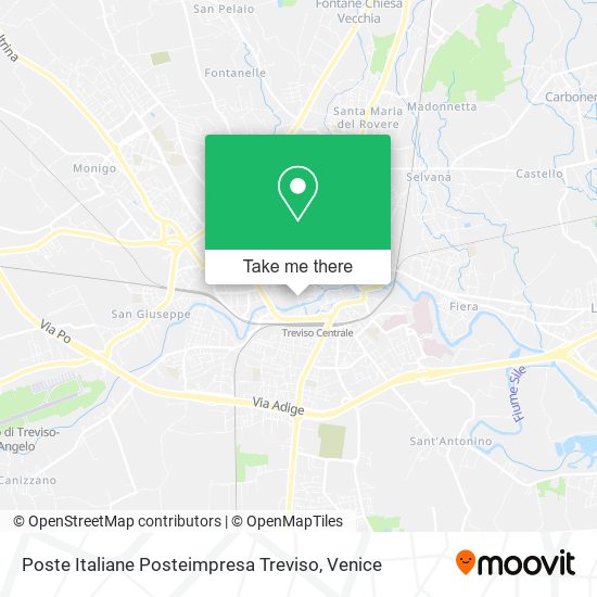 Poste Italiane Posteimpresa Treviso map