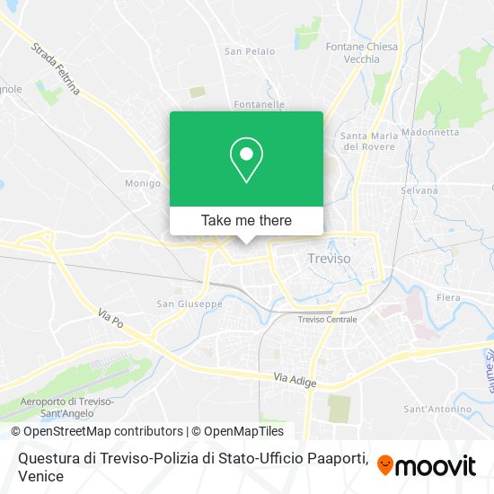 Questura di Treviso-Polizia di Stato-Ufficio Paaporti map