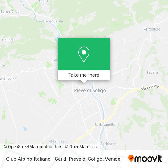 Club Alpino Italiano - Cai di Pieve di Soligo map