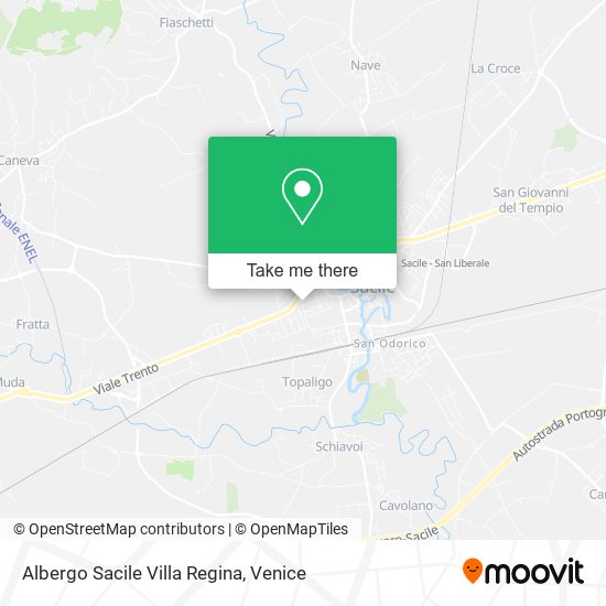 Albergo Sacile Villa Regina map