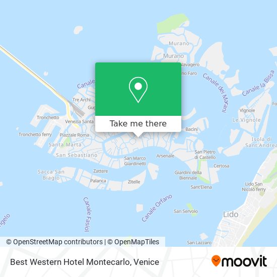 Best Western Hotel Montecarlo map