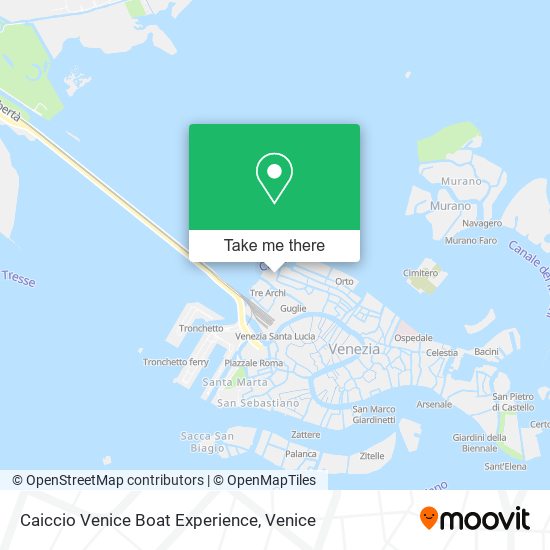 Caiccio Venice Boat Experience map