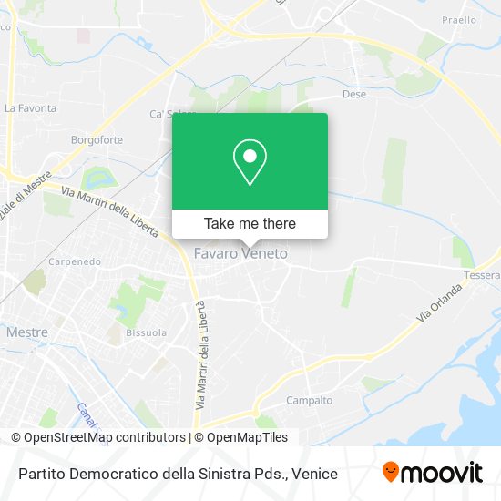 Partito Democratico della Sinistra Pds. map