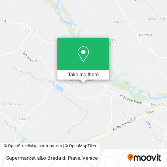 Supermarket a&o Breda di Piave map