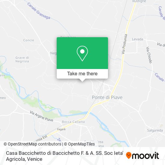 Casa Baccichetto di Baccichetto F. & A. SS. Soc Ieta' Agricola map