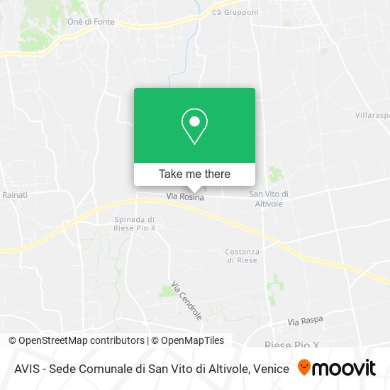 AVIS - Sede Comunale di San Vito di Altivole map