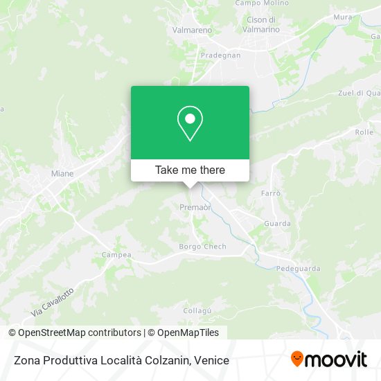 Zona Produttiva Località Colzanin map