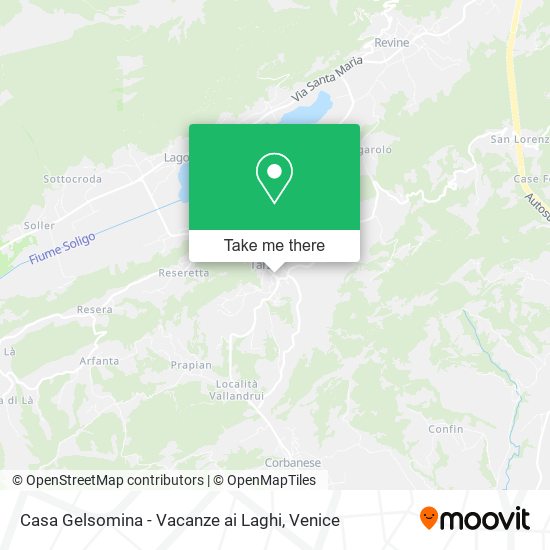 Casa Gelsomina - Vacanze ai Laghi map