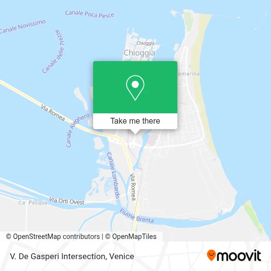 V. De Gasperi Intersection map