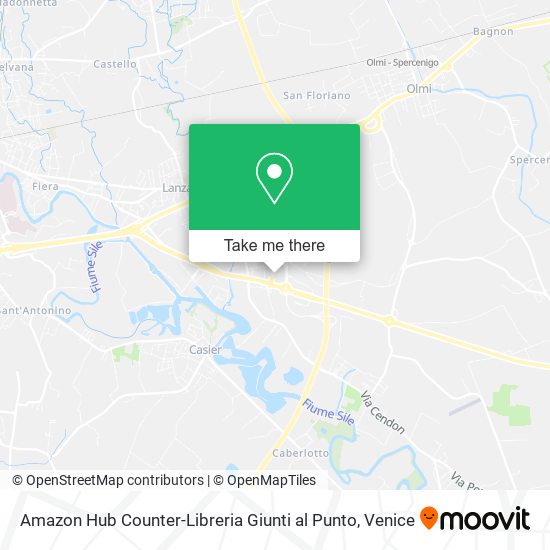 Amazon Hub Counter-Libreria Giunti al Punto map