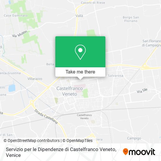 Servizio per le Dipendenze di Castelfranco Veneto map