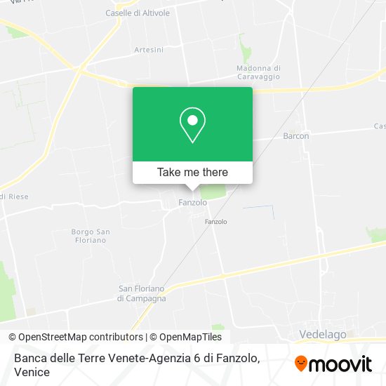 Banca delle Terre Venete-Agenzia 6 di Fanzolo map